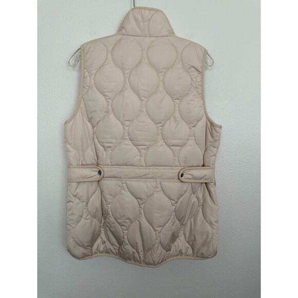 J. Crew Quilted Excursion Sleeveless Puffer Jacket Ivory White Size Small NEW - Picture 13 of 14